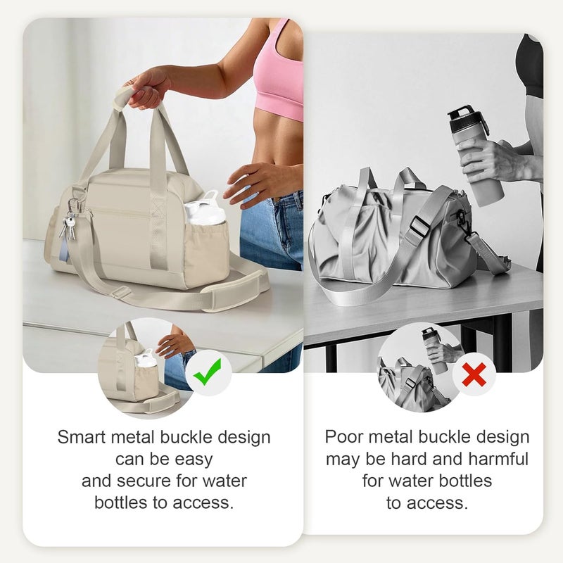 cysiyu Mini Gym Bag for Women Girls Small Gym Tote Bag with Wet Compartment Waterproof Travel Duffle Bag Cute Workout Sport Bag - Image 4